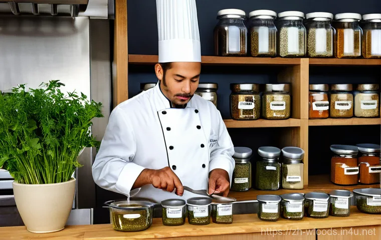 양식조리 기능사 실기 시험 합격 전략 - A focused female chef, dressed in a spotless white chef's uniform, including a jacket, apron, and ha...